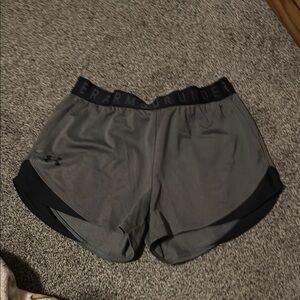 Under Armour Women's Black and Gray Athletic Shorts